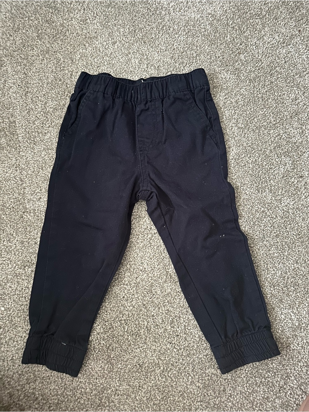Kids Navy Elastic-Waist Jogger Pants
